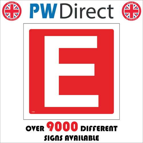 Sign letter alphabet warning - letter, e