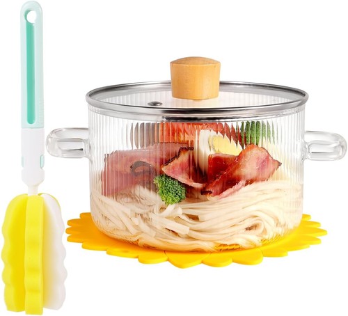 Clear glass cooking pot with - glass,