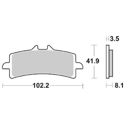 Front brake pads - pads, sbs