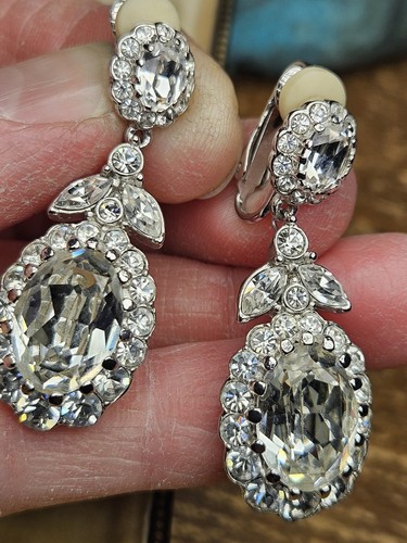 Vintage silver tone clear - tone,