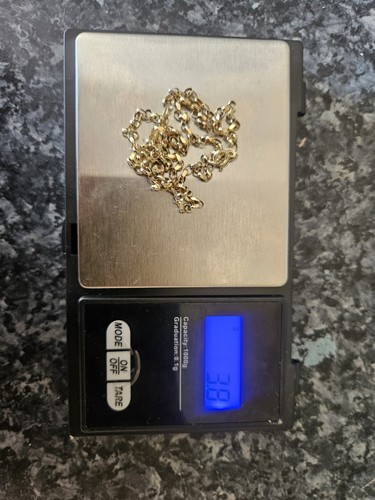 9ct gold belcher chain - gold,