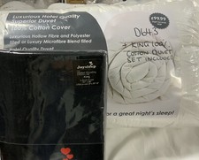 JOB LOT 13.5 KING DUVET 100% COTTON COVER +COTTON DUVET SET BLACK D643