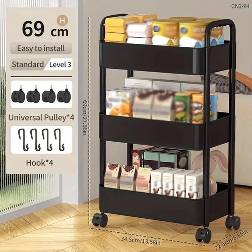 Tier storage trolley cart - 3,