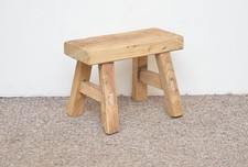 small vintage wooden milking stool rustic  Scandinavian style - FREE POSTAGE