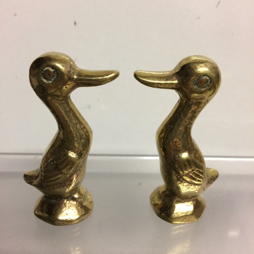 Brass ducks pair vintage - pair,