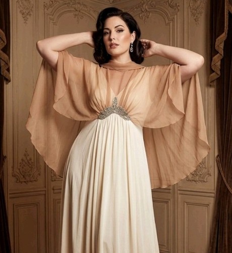 1960s vintage chiffon cape - 1960s,