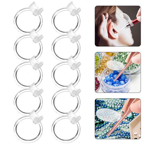 White plastic magnifying lens - white,