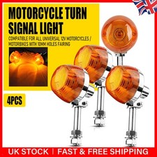 4x Classic Motorcycle Bullet Indicator Turn Signal Light Bulb Amber Blinkers 12V