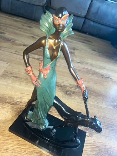Art deco lady - art, greyhound