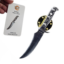 Hunting knife pin badge pewter - hunting,