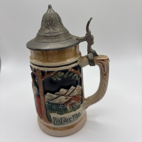 Vintage german lidded beer - german,