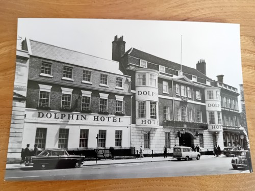 Vintage postcard dolphin - postcard, hotel