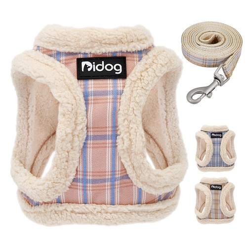 Warm dog harness - and, lead