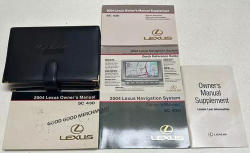 2004 lexus sc430 owners manual - lexus,