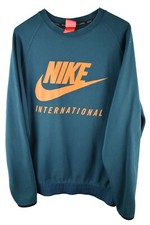 NIke Mens Graphic print Spellout Crewneck Cotton Jersey Sweatshirt Pullover L