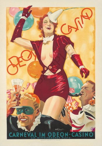 Vintage german cabaret poster - vintage,