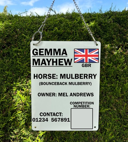 Competition stable plaque - , |