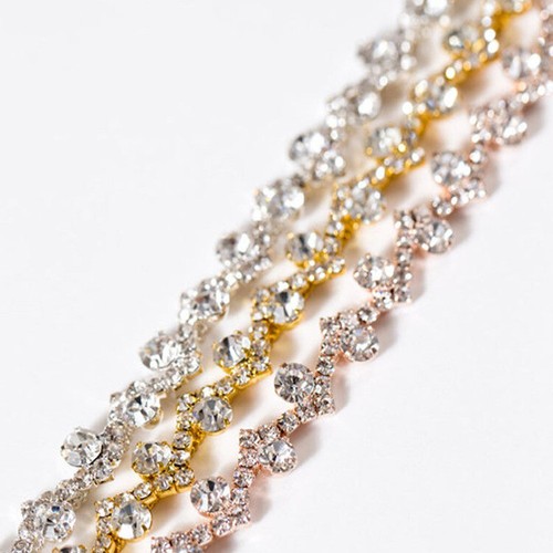Thin rhinestone chain crystal - thin,