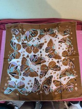 Vintage Silk Scarf Mid Century