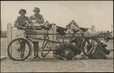 GB. Unused Real Photo Postcard Tandem Touring Bike at Odense Denmark Undated