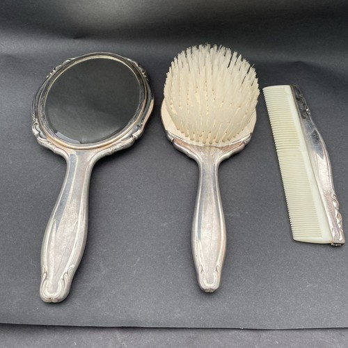 Vintage alpacca vanity set - alpacca,
