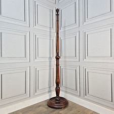 Antique Wooden Standard Lamp Floor Light Base – Turned Column – Victorian Style