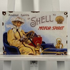 Shell Enamel Sign - 37x25cm