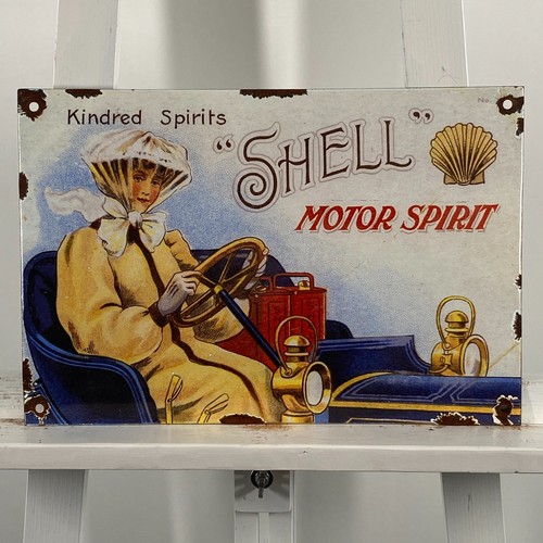 Shell enamel sign 37x25cm - -,