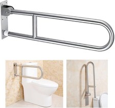 Made to Measure Folding Hinged Bathroom Safety Rail Grab Bar Support Drop Down