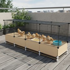 Metal Chicken Coop Rabbit Hutch Pet Cage Nesting Box Hamster Guinea Pig Shelter