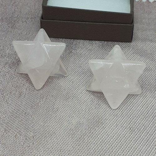 Rose quartz merkaba crystal - merkaba-,