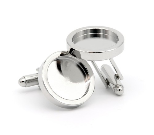 Cufflinks blanks black - cufflinks,