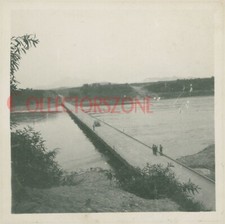 1950's British Soldiers Singapore Crossing bridge with Jeeps  2.25 x 2.25 inch