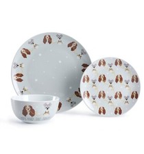 Disney Lady And The Tramp 12Piece Porcelain Dinner Set Dishwasher Microwave Safe