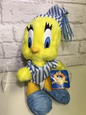 Vintage Looney Tunes Plush Retired Tweetie Pie Bird 1997 PJs Retro 90s Soft Toy