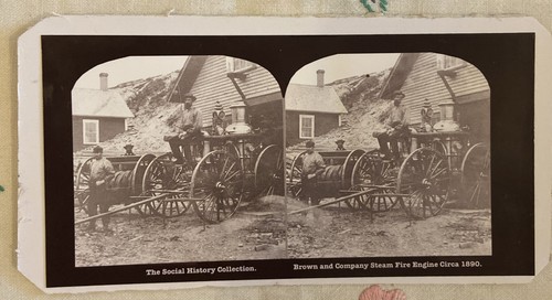 Stereoscope slide brown and - slide,