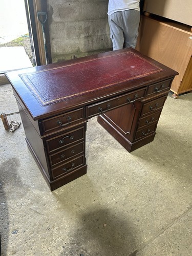 Vintage mahogany and - and, leather
