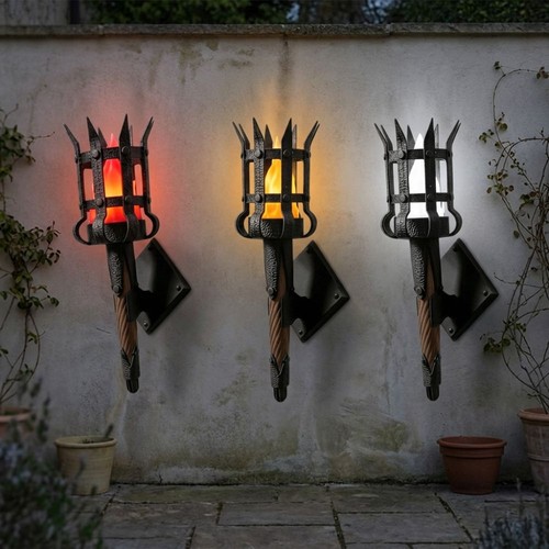 Retro medieval torch wall - wall, lamp