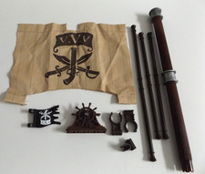 Mega Bloks 3620 Pyrates Pirate Ship Galleon Sail and Steering Wheel Spare Parts