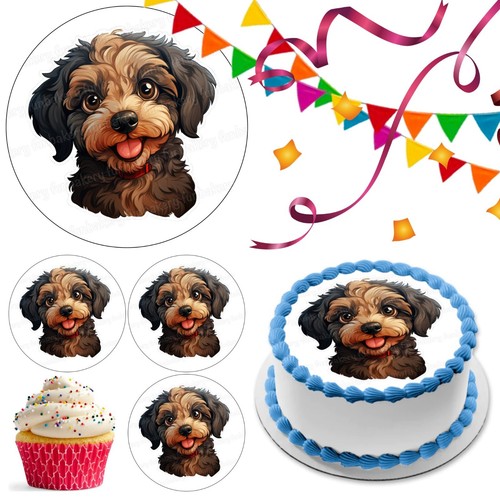 Poodle dog cake topper party - poodle,