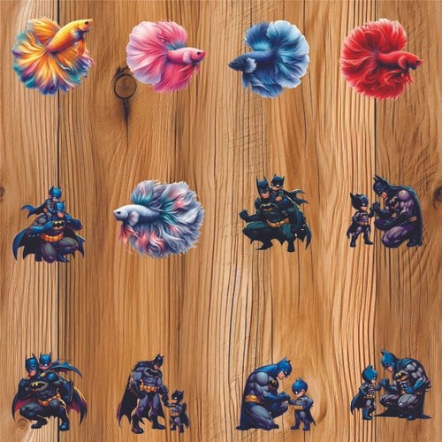 12x colourful mixed batman - 12x,