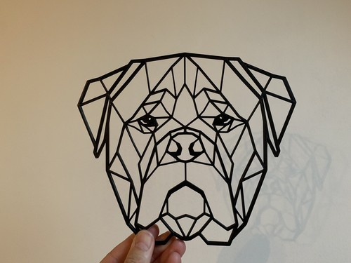 Geometric bullmastiff dog - bullmastiff,