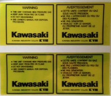 KAWASAKI Z1000R Z1100R EDDIE LAWSON REAR SHOCK ABSORBER CAUTION WARNING DECALS