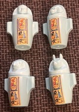 PLAYMOBIL 4 Turquoise Egyptian Canopic Jars Urns For Tombs Pyramids Etc ⭐️RARE⭐️