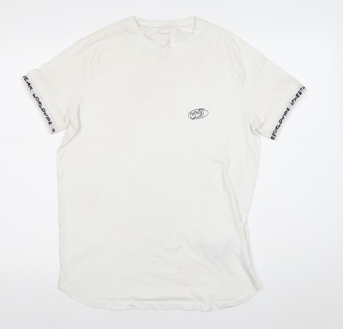 Bershka men white graphic - men’s,