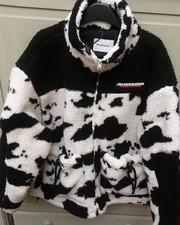 Woman's 'Made EXTREME', Black & White Thick Fleece Jacket Size Large 46-48"