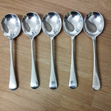 5 x RYALS SILVER PLATED SOUP