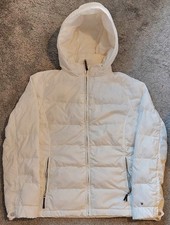 Tommy Hilfiger Women's Hooded Down Feather Jacket Size M White