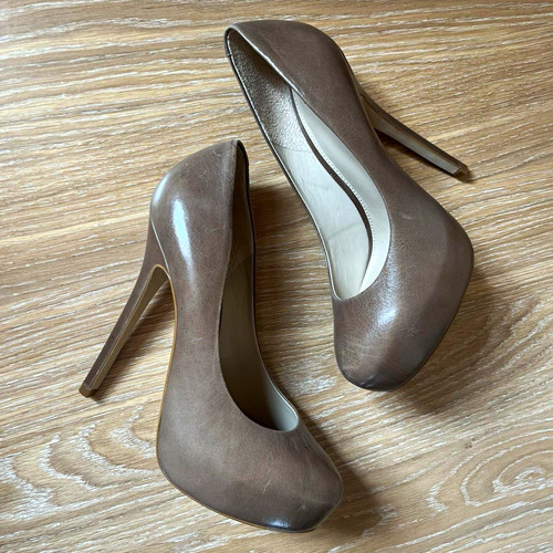 Topshop taupe leather court - topshop,