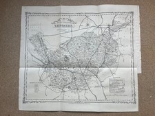 Antique map of Cheshire 1852 antique engraving British Gazetteer rare